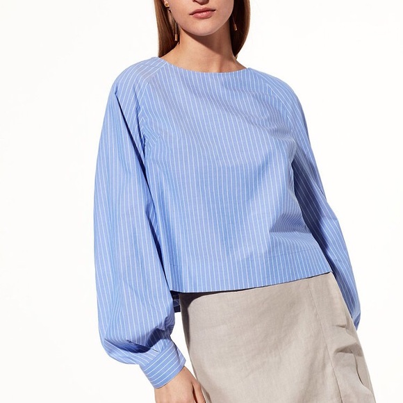 BABATON | ARITZIA Niki Poplan Blouse Top Cotton - Picture 1 of 6